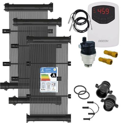 Kit Aquecedor Solar Para Piscinas De Até 6m² Ou Até 10 Mil Litros, Controlador De Temperatura Bivolt