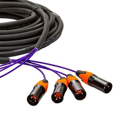 Multicabos Com Conectores Xlr 4 Vias - Profissional 5 Metros