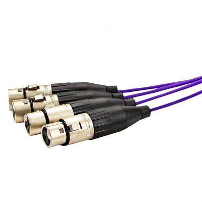 Multicabos Com Conectores Xlr 4 Vias - Amphenol 3 Metros
