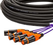 Multicabos Com Conectores Xlr 4 Vias - Profissional 15 Metros