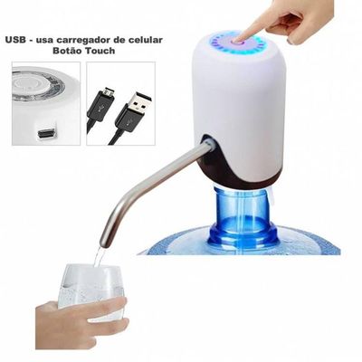 Bebedouro Bomba Automática Para Garrafão Recarregável Usb