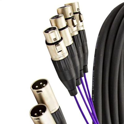 Multicabos Com Conectores Xlr 4 Vias - Amphenol 5 Metros