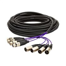 Multicabos Com Conectores Xlr 4 Vias - Amphenol 30 Metros