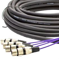 Multicabos Com Conectores Xlr 4 Vias Cirilo Cabos 10 Metros