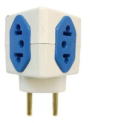 Kit 10 Adaptador Tomada Pino Cubo Colorido 4 Saídas 10a 20a