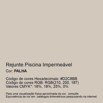 Rejunte Piscina Impermeável Cor Palha 1kg