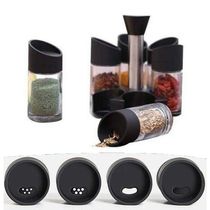 Porta Condimentos Temperos 6 Peças Cozinha Suporte Giratorio Restaurantes Casas