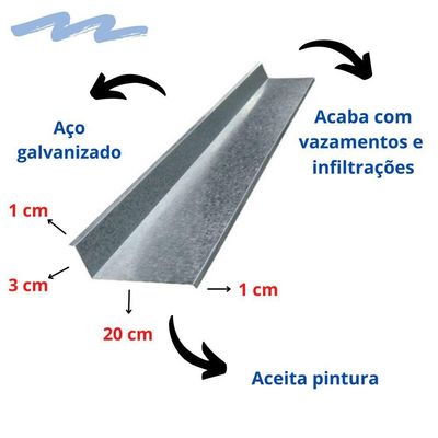 Rufo De Encosto Rufo Externo Galvanizado Corte 25 - 14 Metros