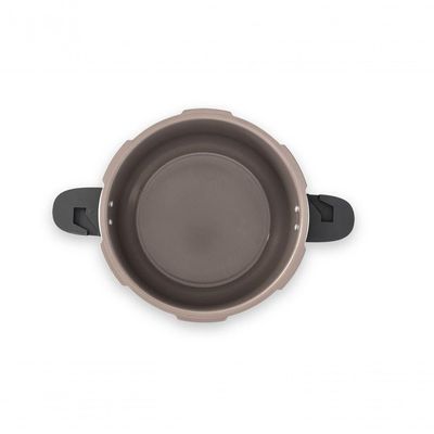 Panela De Pressão 22 Cm 5,4 L Cerâmico Fundo De Indução Linha Ceramic Life Pressure Brinox Preto