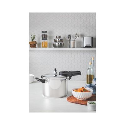 Panela De Pressão Brava 6l Indução Aço Inox Tramontina