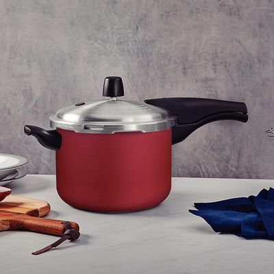 Panela De Pressão Effect Alumínio Revestimento Antiaderente 20 Cm 4,5 L Vermelho Tramontina 20591720