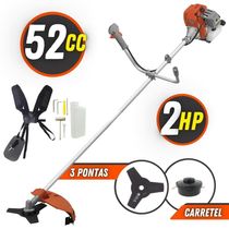 Roçadeira Tekna Rl520ac-g2 52cc 2hp Faca 3 Pontas E Carretel