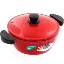 Panela 20cm Vermelho Resistente Gulê Em Alumínio 1,75 Litros