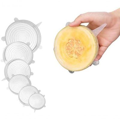 2 X Kits De 6 Tampas Tampa Tudo Ecológicas Silicone Branco (12 Unds)