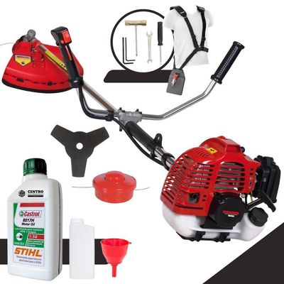 Roçadeira Kawashima Kw52l Faca 3p + Carretel + óleo Stihl 2t