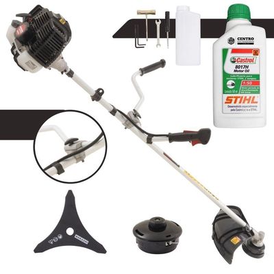 Roçadeira Kawashima Kw43le Faca 3p + Carretel + óleo Stihl