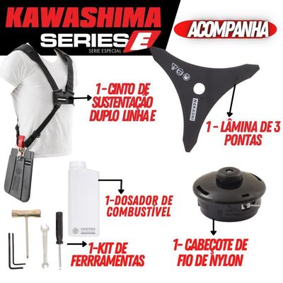 Roçadeira Com óleo Stihl 2t 52cc 2,5hp Kawashima Kw52-le