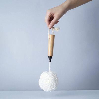 Escova De Bambu Oikos Flexível Para Limpeza De Copos Preta