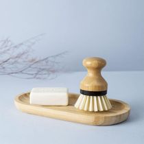 Escova De Bambu Oikos Redonda Preta Para Limpeza