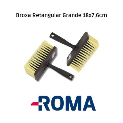 Broxa Retangular Grande 18x7,6cm Roma