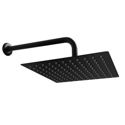 Chuveiro Ducha Quadrado Inox 20X20 Parede Preto Fosco