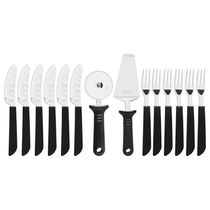 Kit Para Pizza Tramontina Com Lâminas Em Aço Inox E Cabos De Polipropileno Preto 14 Peças Tramontina