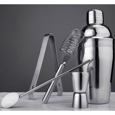 Kit Caipirinha Coqueteleira Profissional Aço Inox 5 Peças
