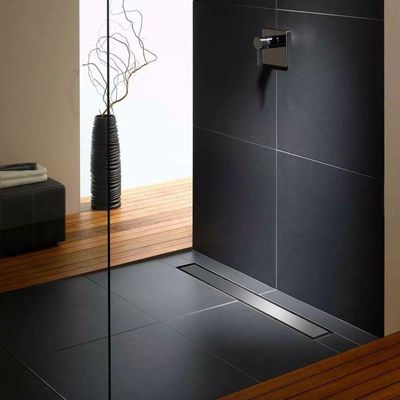 Ralo Linear Oculto Inox 40cm Banheiro Lavabo Anti Odor Anti Inseto Invisivel Seguro Higienico