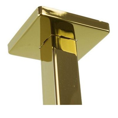 Ducha Chuveiro Dourado Inox Teto Slim 20X20 Quadrado