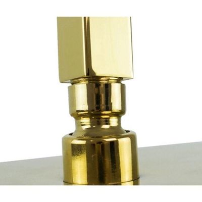 Ducha Chuveiro Dourado Inox Teto Slim 20X20 Quadrado