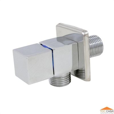 Ducha Higiênica Quadrada Registro Metal Cromado 1/4 De Volta