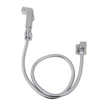 Ducha Higiênica Quadrada Registro Metal Cromado 1/4 De Volta