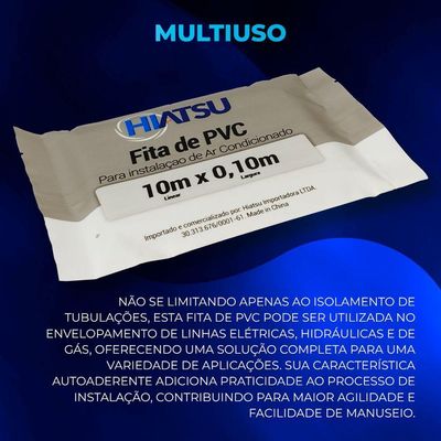 Fita Pvc S-adesivo 100mm X 10m Para Tubo 1 Unidade