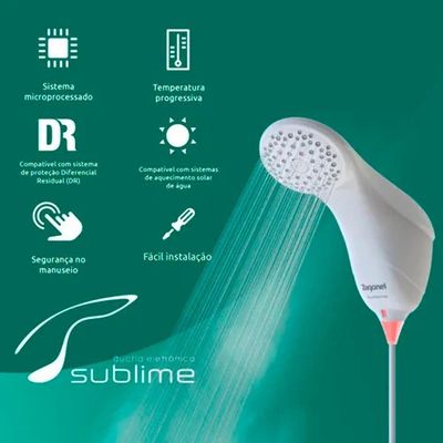 Chuveiro Ducha Sublime Eletrônica Zagonel - Branco Voltagem:220v 220v