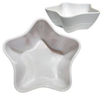 Kit 4 Tigelas Bowl Melamina Estrela Branca 900ml