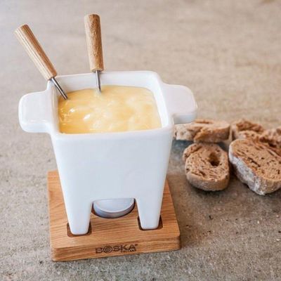 Fondue Em Cerâmica 5 Peças Bianco 300ml Boska Branco