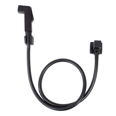Ducha Higiênica Quadrada c/Registro Metal Black Matte