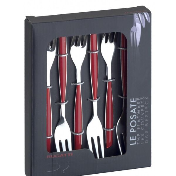 Kit 3 Peças Queijo Faca Espátula Petisco Vermelho Bugatti