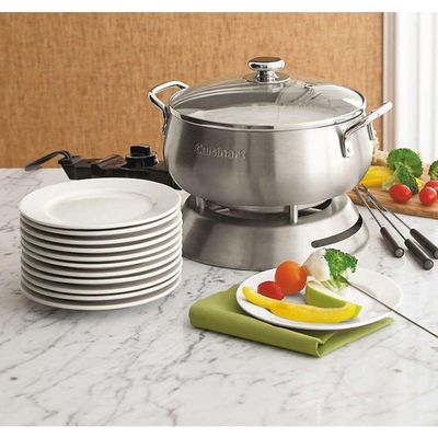 Panela Para Fondue Em Aço Escovado 220v Cuisinart