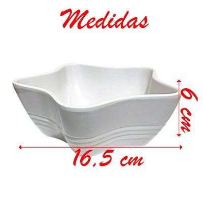 Tigela Bowl Melamina Estrela Branca 600ml
