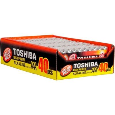 Pilha Alcalina Aaa 1,5v Lr03gcp (c/40 Pilhas) Toshiba