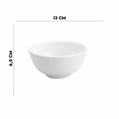 Jogo 8 Bowls De Porcelana Branco Clean 330ml Lyor
