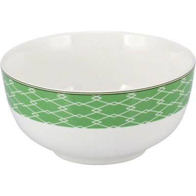Delicata Tigela 7X14X14Cm 500Ml Bonechina Verde 4Pç