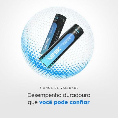 Pilha Comum AA 1.5V Pacote Com 4 Unid.