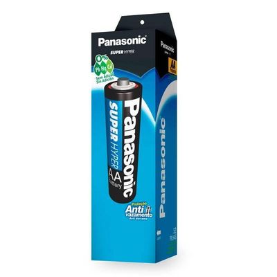 Pilha Comum Aa Pequena Panasonic Tubo Com 52 Unidades Um-3sh936 - Pç - 52