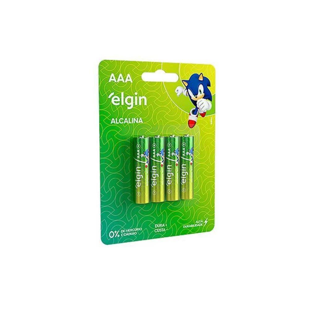 Pilha Alcalina Aaa4 Elgin Cartela Com 04 Unidades [f108]