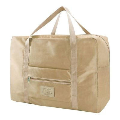 Bolsa De Viagem Dobrável Retangular Estampa Lisa Jacki Design Creme