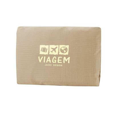 Bolsa De Viagem Dobrável Retangular Estampa Lisa Jacki Design Creme