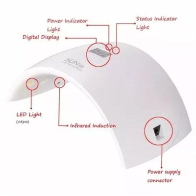 Cabine Led Uv 24W Bivolt Sun 9S Digital Gel Acrígel Fibra Bivolt