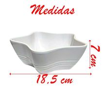 Kit 4 Tigelas Bowl Melamina Estrela Branca 900ml